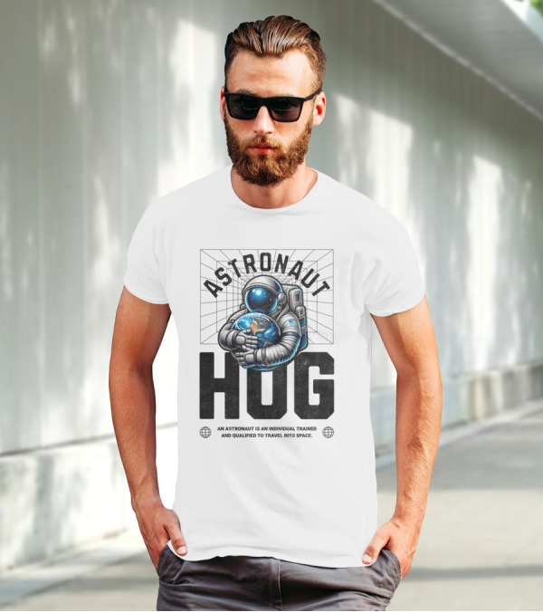 Astronaut Hug Earth Embrace Space Travel Qualification T-Shirt