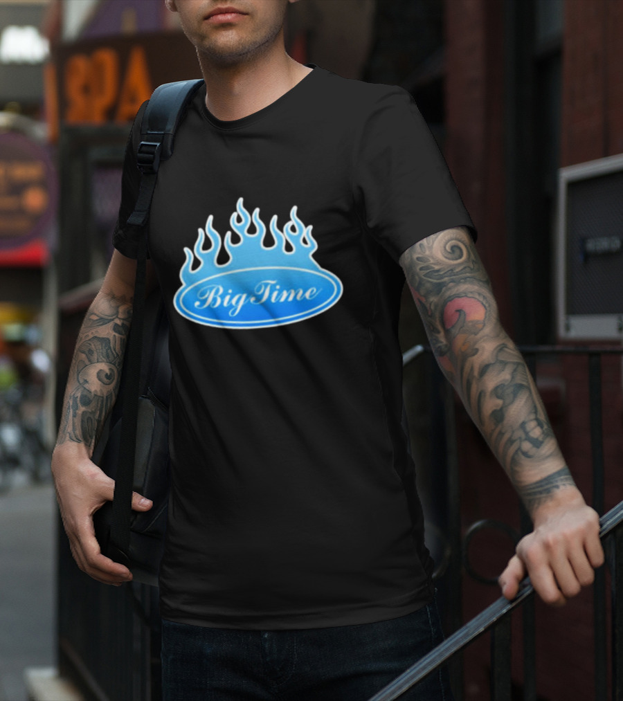 Big Time Blue Flame Oval Emblem T-Shirt