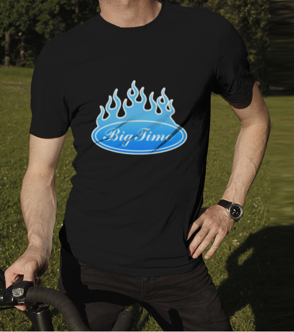 Big Time Blue Flame Oval Emblem T-Shirt