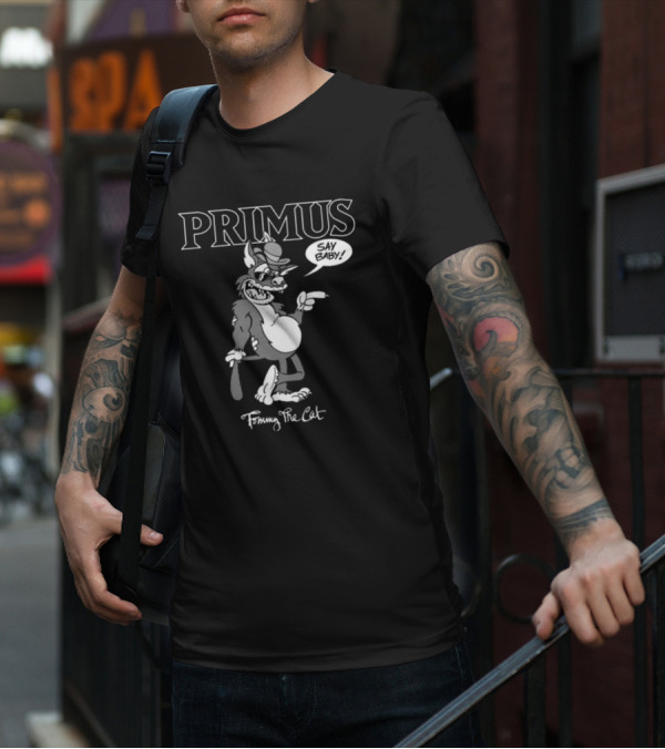 Primus Tommy The Cat Say Baby Cartoon Character T-Shirt