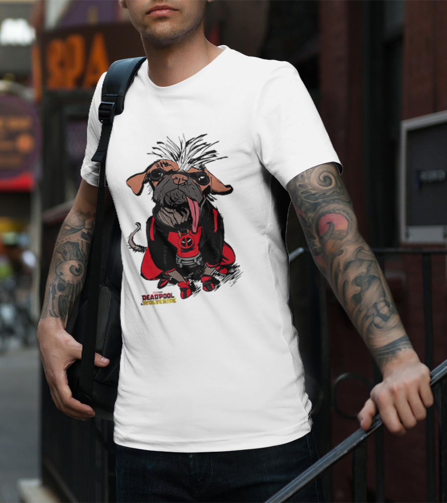 Retro 70 Wolverine Sketchy Dogpool Comic T-Shirt