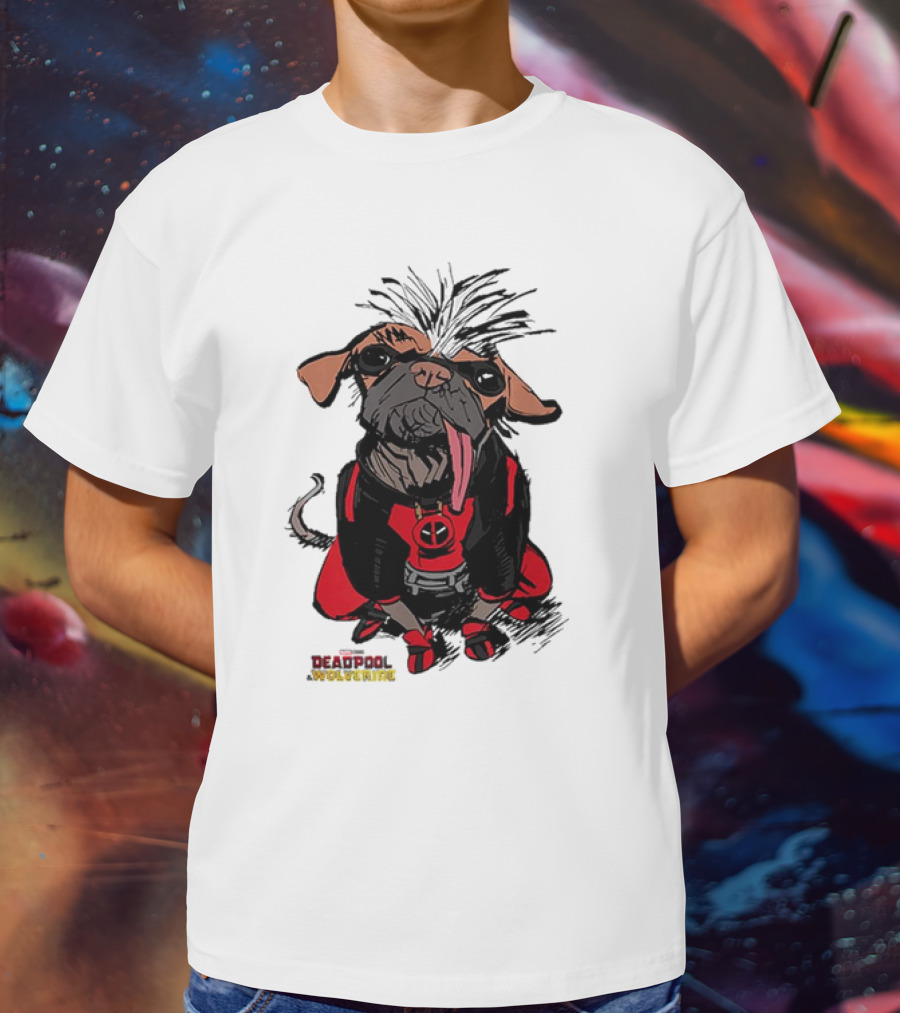 Retro 70 Wolverine Sketchy Dogpool Comic T-Shirt