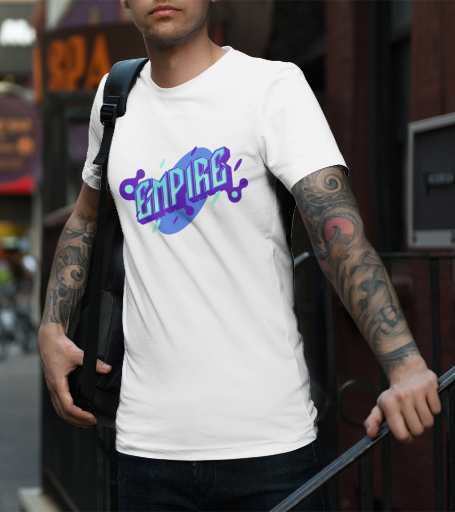 Empire Bold Neon Blue Purple T-Shirt