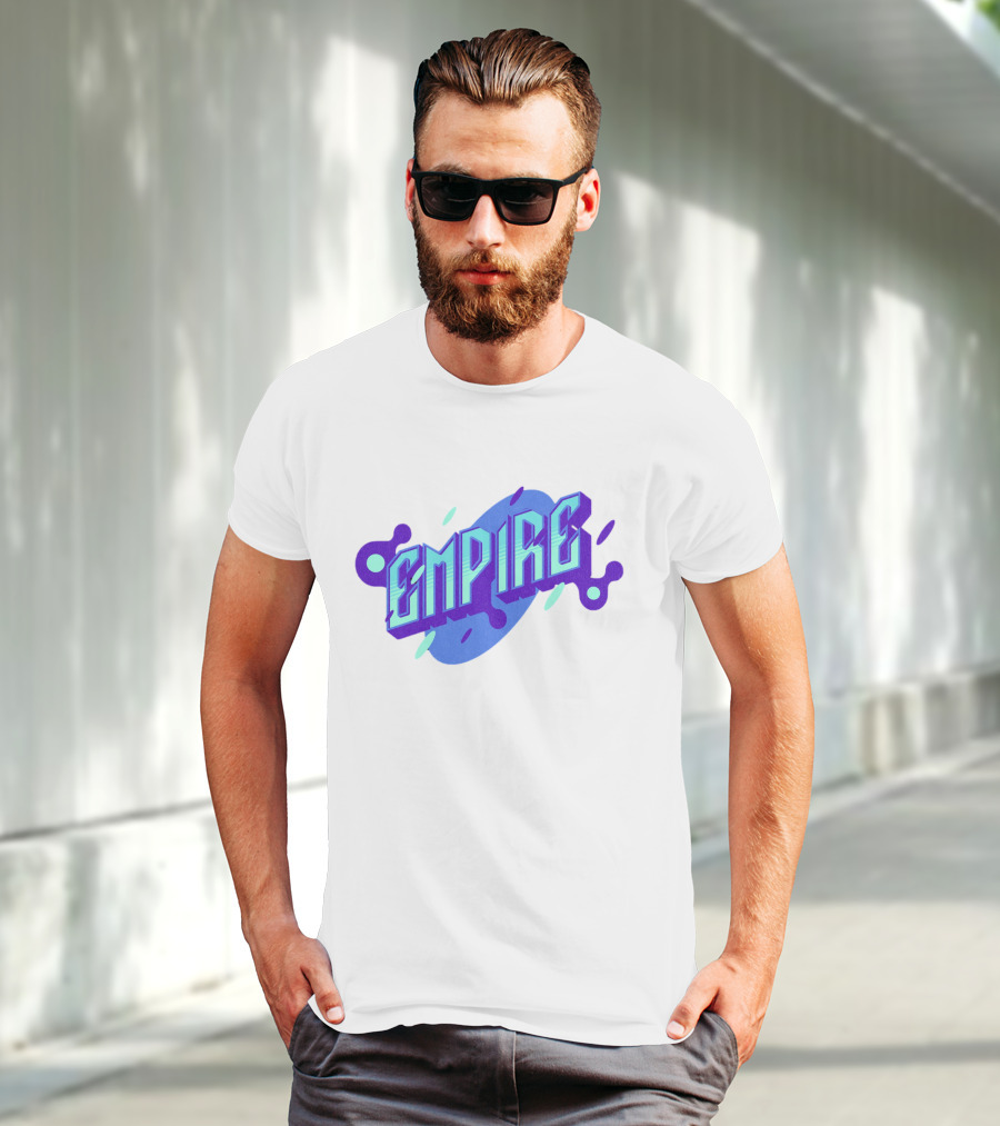 Empire Bold Neon Blue Purple T-Shirt