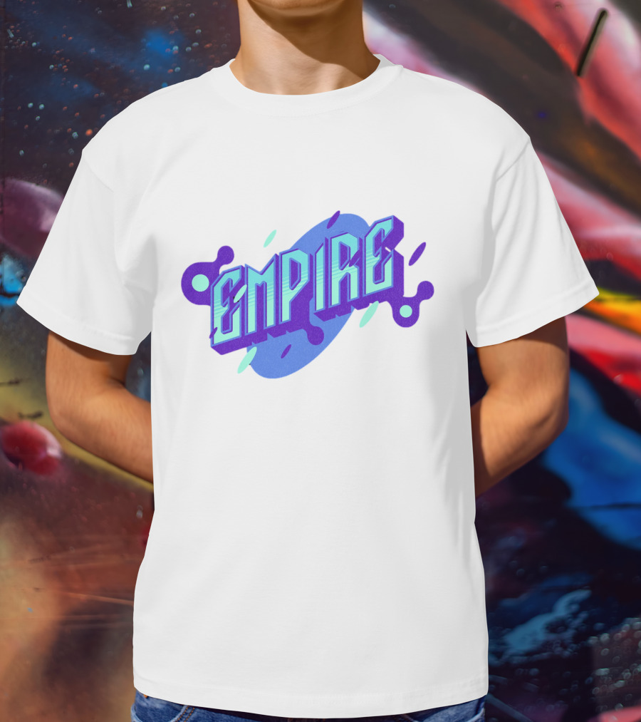 Empire Bold Neon Blue Purple T-Shirt