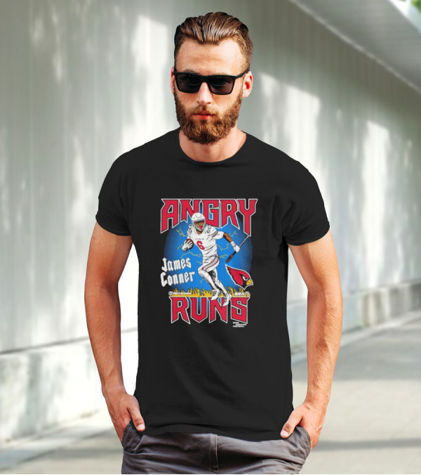James Conner Angry Runs Arizona Cardinals NFLPA Good Morning Football T-Shirt
