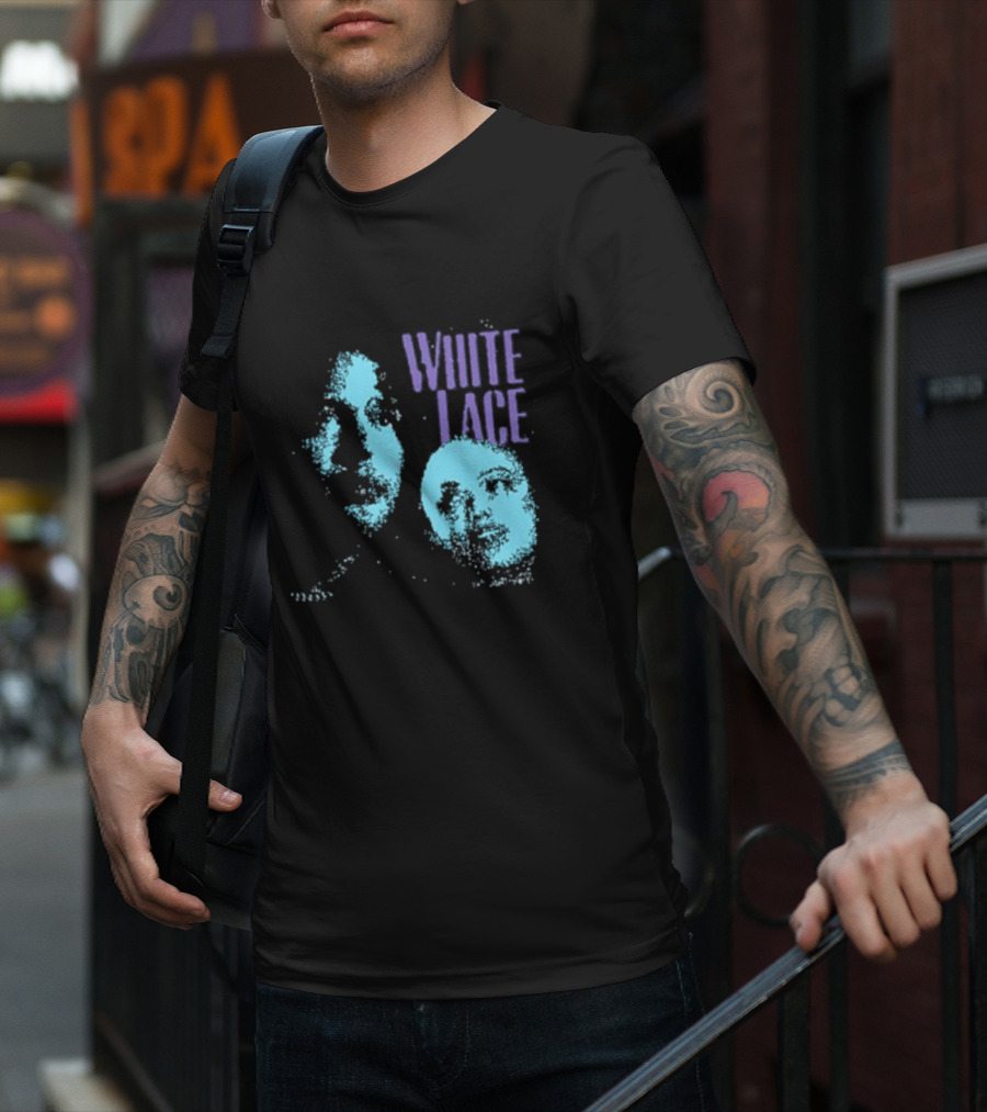 White Lace Skyler Acord Blue Faces T-Shirt