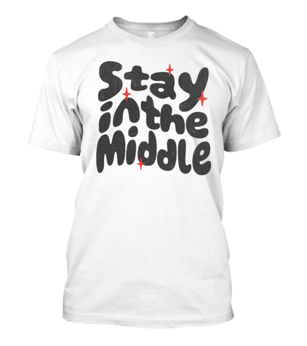 Stay In The Middle With Red Spark Accents T-Shirt