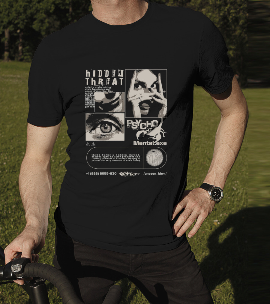 Hidden Threat Psycho Mental .exe Unseen Behavior T-Shirt