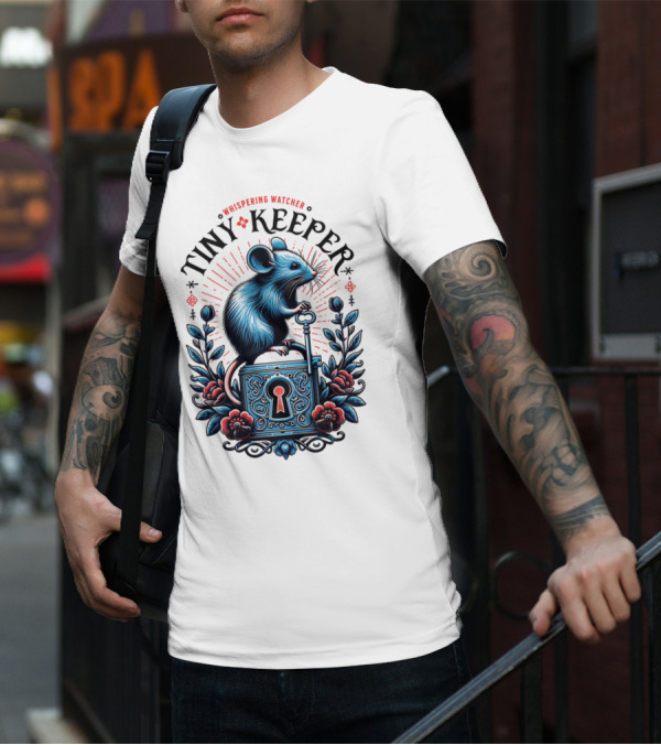 Whispering Watcher Tiny Keeper Mouse Key T-Shirt