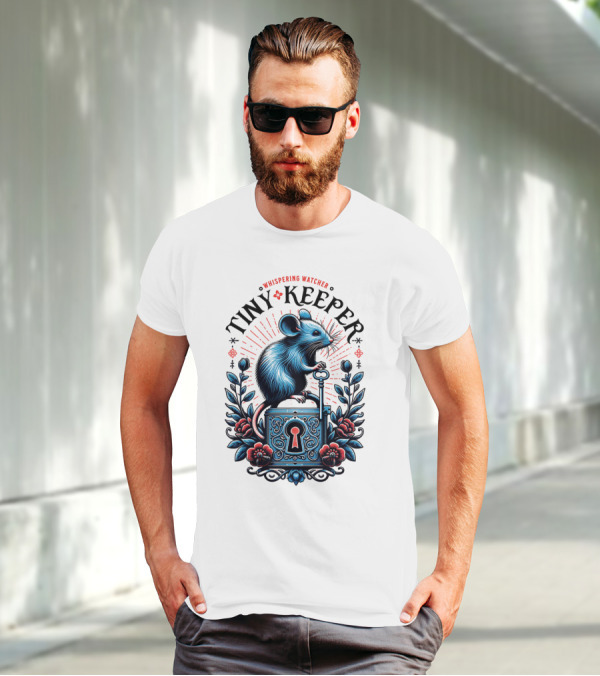 Whispering Watcher Tiny Keeper Mouse Key T-Shirt