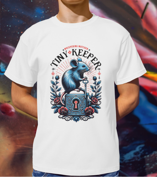 Whispering Watcher Tiny Keeper Mouse Key T-Shirt