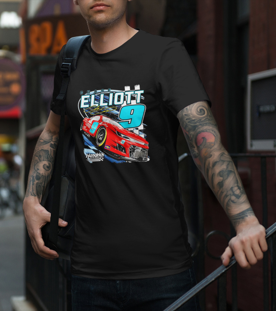 Chase Elliott Hendrick Motorsports No. 9 Racing Car T-Shirt