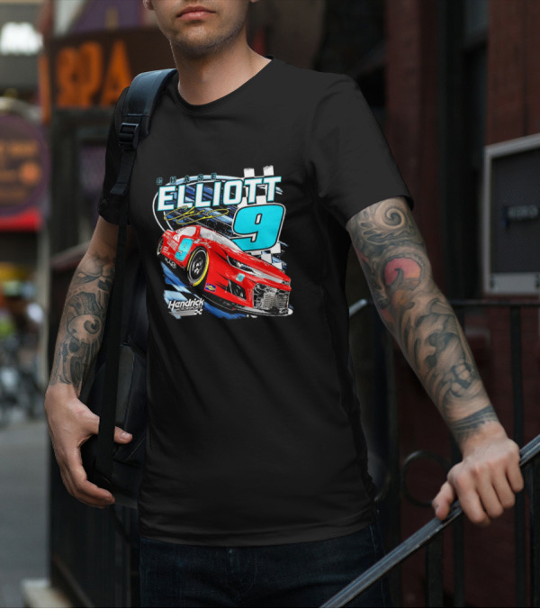 Chase Elliott Hendrick Motorsports No. 9 Racing Car T-Shirt