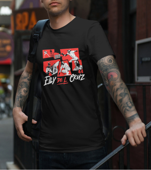 Elly De La Cruz La Cocoa 44 Cincinnati Reds Baseball T-Shirt