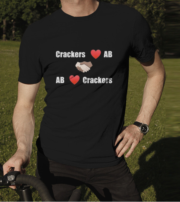 Crackers Love AB Heart Handshake AB Love Crackers T-Shirt