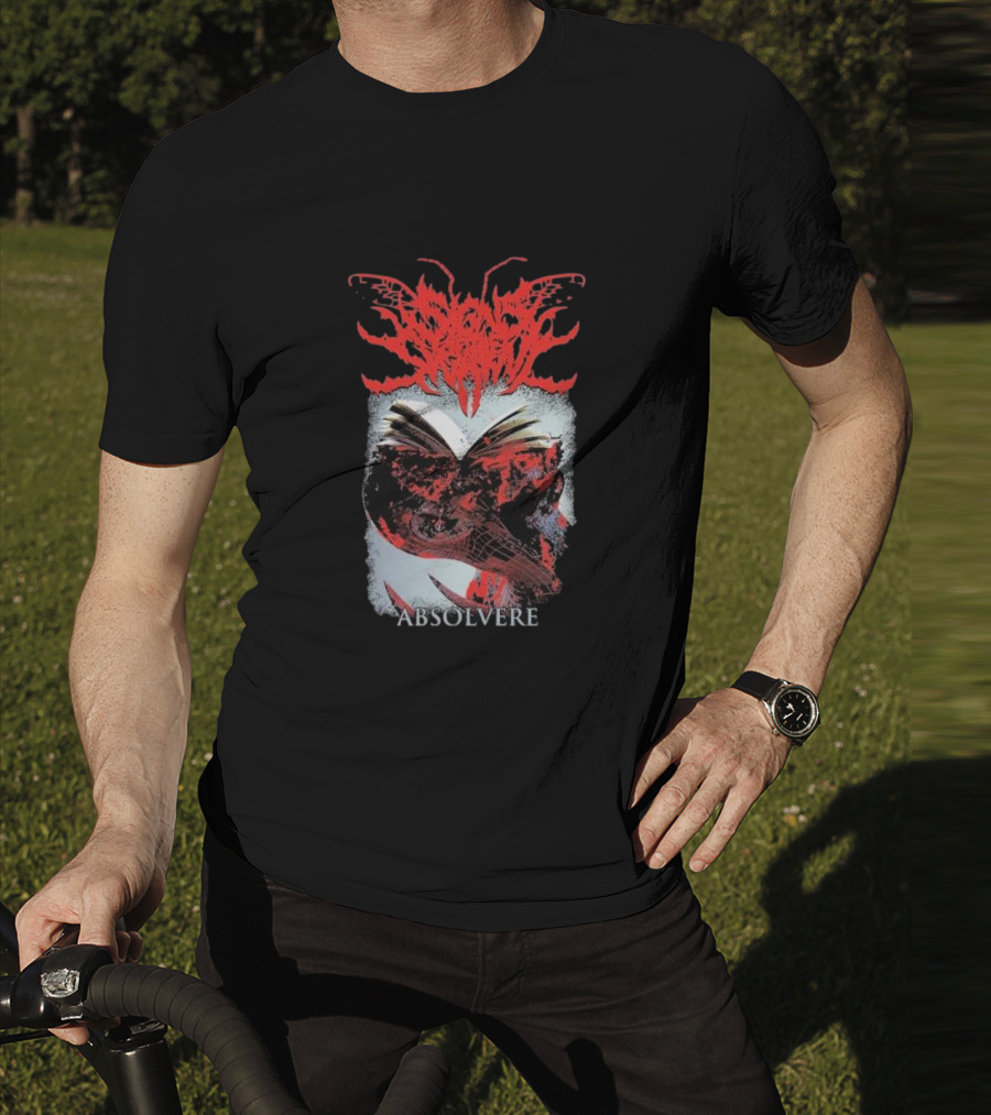 Absolvere Signs Of The Swarm Red Abstract Skull T-Shirt