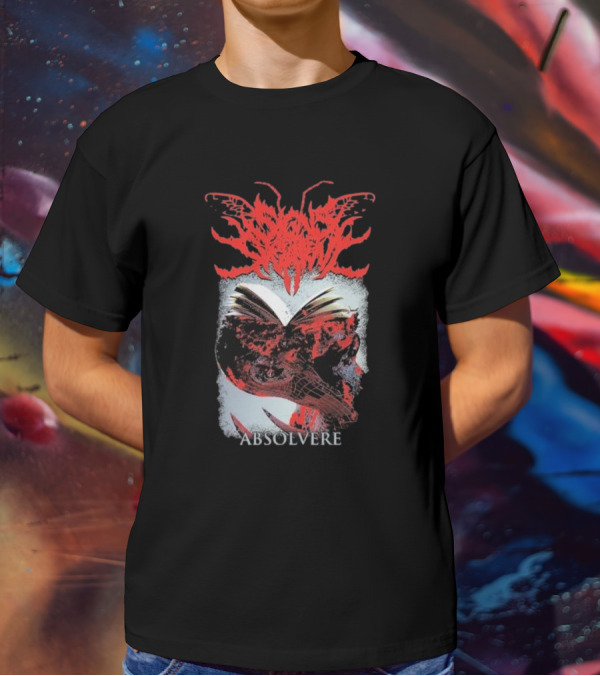Absolvere Signs Of The Swarm Red Abstract Skull T-Shirt