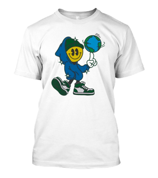 Connor Price Globe Spinner Smiley Face Hoodie Sneakers Planet T-Shirt