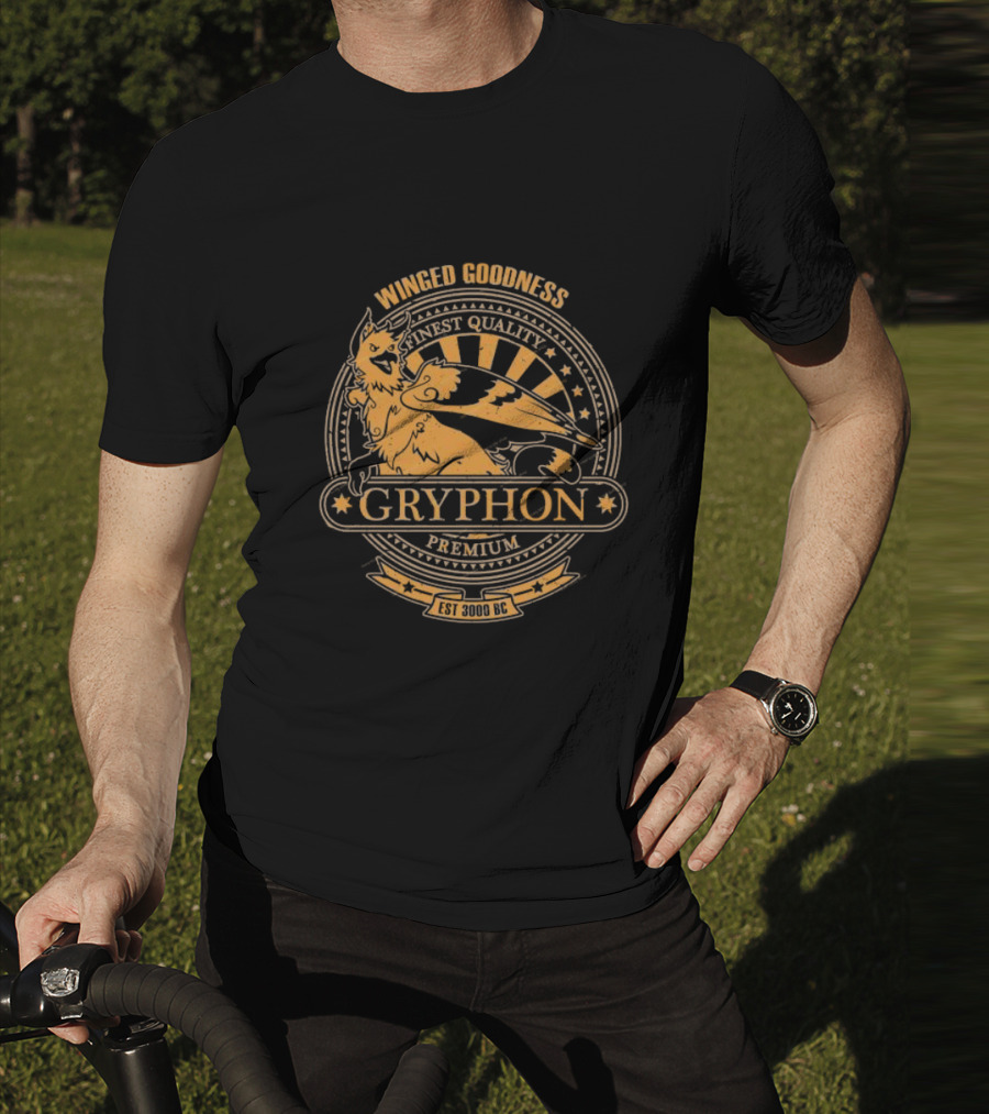 Winged Goodness Gryphon Premium Finest Quality Est 3000 BC T-Shirt
