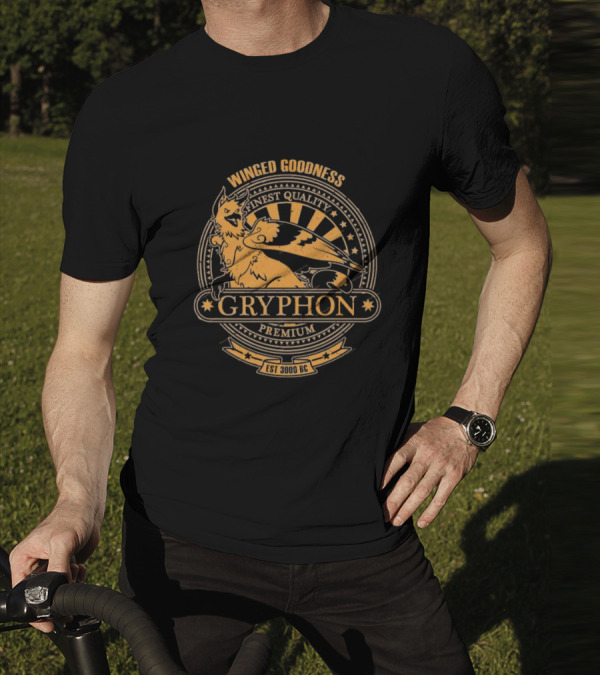 Winged Goodness Gryphon Premium Finest Quality Est 3000 BC T-Shirt