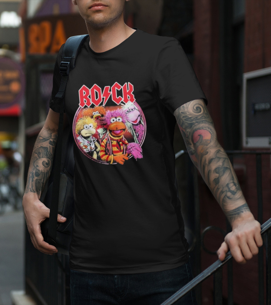 Jim Henson Fraggle Rock Characters With Iconic Rock Styling T-Shirt