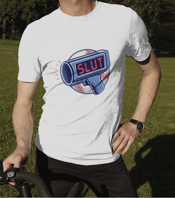 Slut Radar Baseball Humor T-Shirt