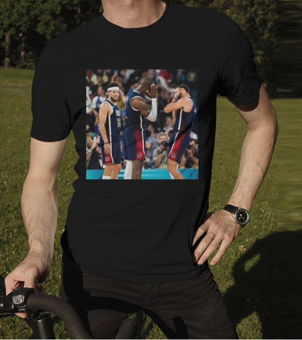 Stephen Curry Lebron James Night Night USA Basketball Olympic Paris T-Shirt