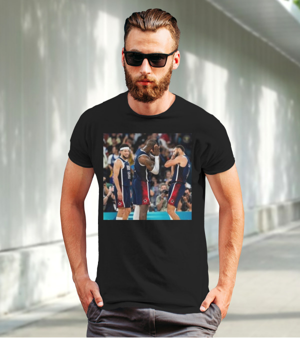 Stephen Curry Lebron James Night Night USA Basketball Olympic Paris T-Shirt