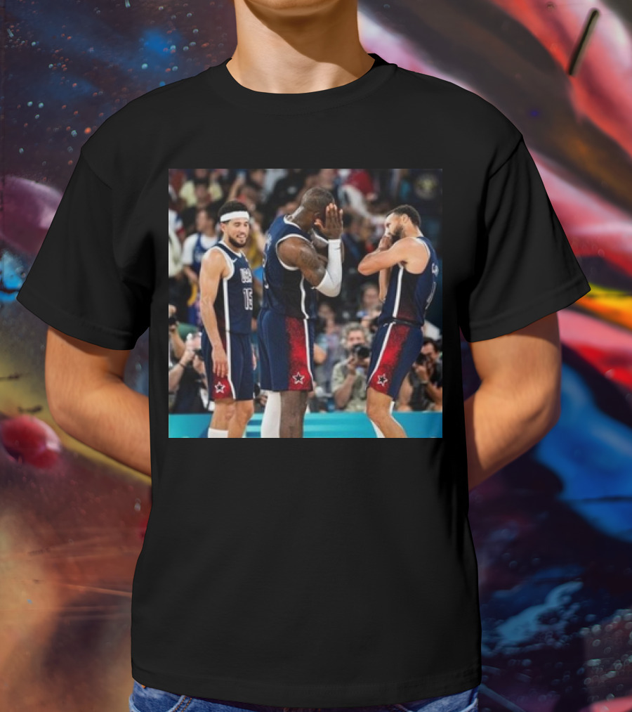 Stephen Curry Lebron James Night Night USA Basketball Olympic Paris T-Shirt