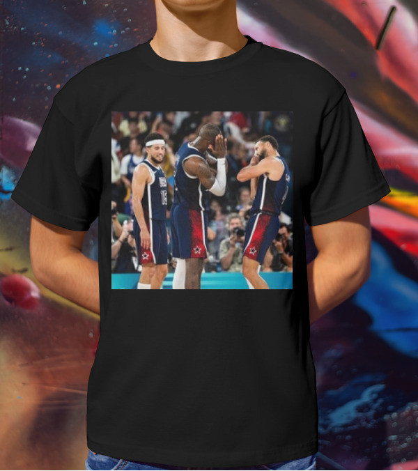 Stephen Curry Lebron James Night Night USA Basketball Olympic Paris T-Shirt