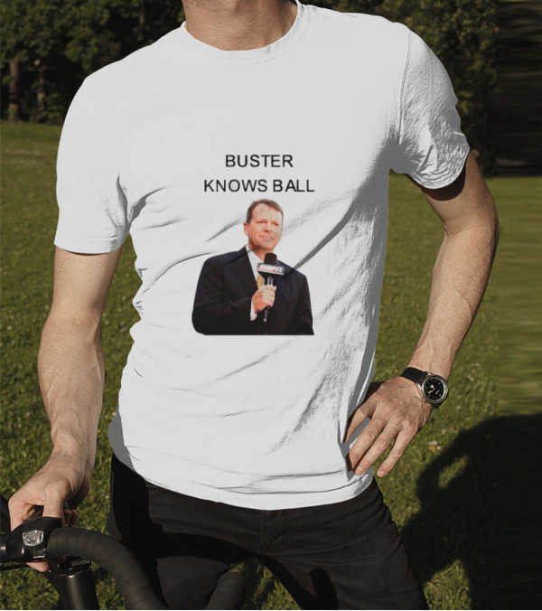 Buster Knows Ball ESPN Microphone Image T-Shirt