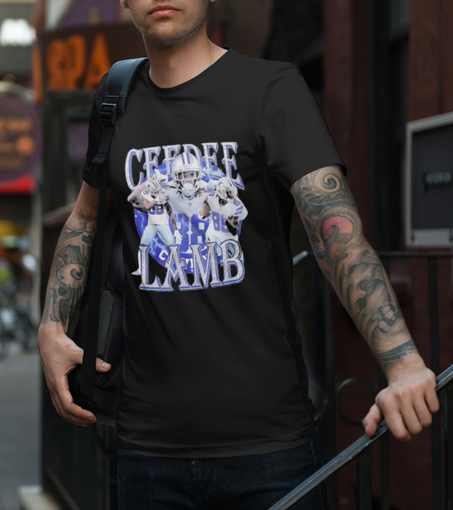 Ceedee Lamb Vintage 90s Retro Football Star Graphics T-Shirt