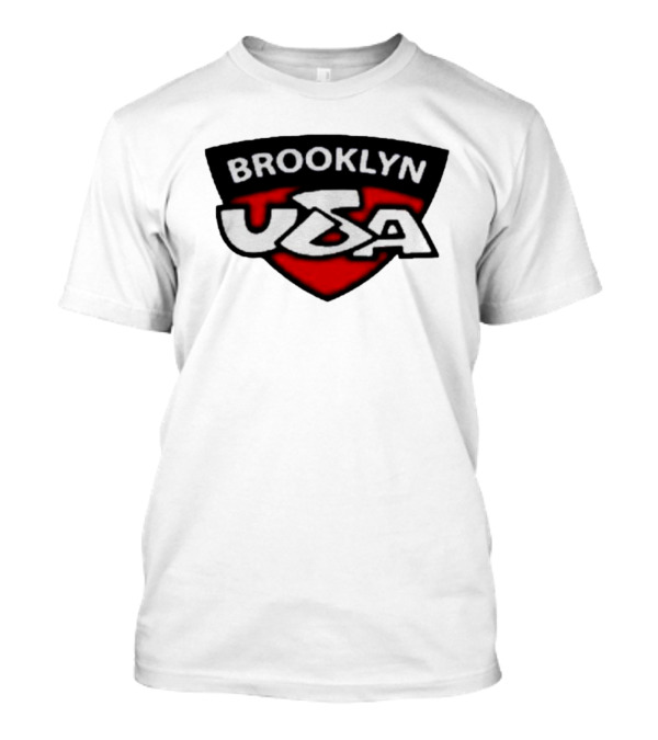 Brooklyn USA Red Black Shield Emblem T-Shirt