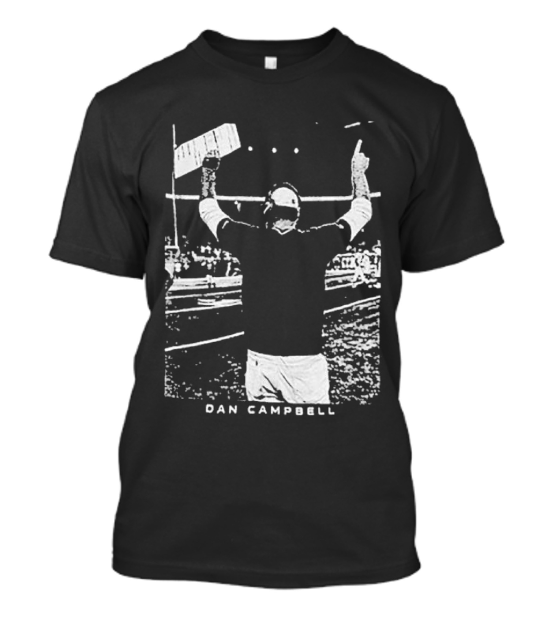 Dan Campbell Detroit Lions Celebratory Gesture Majestic Threads T-Shirt