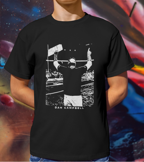 Dan Campbell Detroit Lions Celebratory Gesture Majestic Threads T-Shirt