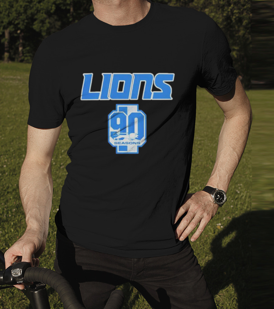 Lions 90 Seasons Celebrating Detroit Football Legacy T-Shirt