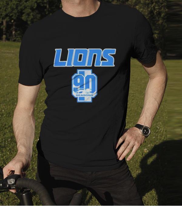 Lions 90 Seasons Celebrating Detroit Football Legacy T-Shirt