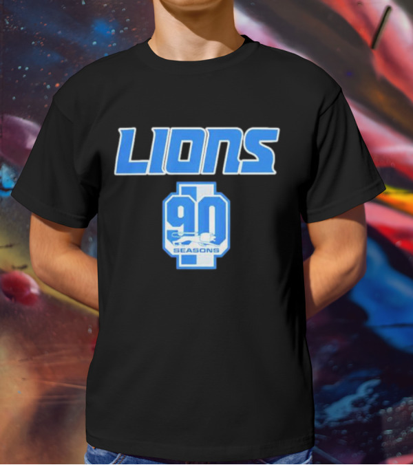 Lions 90 Seasons Celebrating Detroit Football Legacy T-Shirt