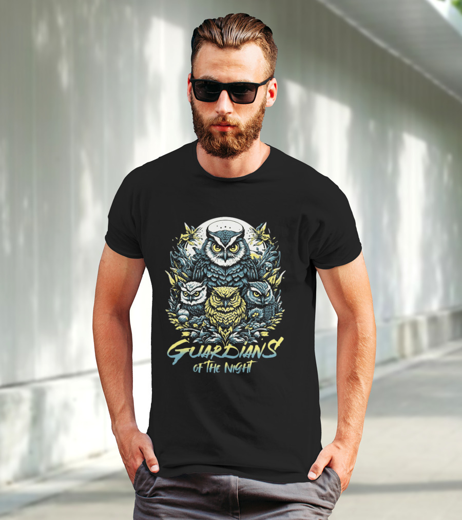 Guardians Of The Night Owl Family Moonlit Vigil T-Shirt