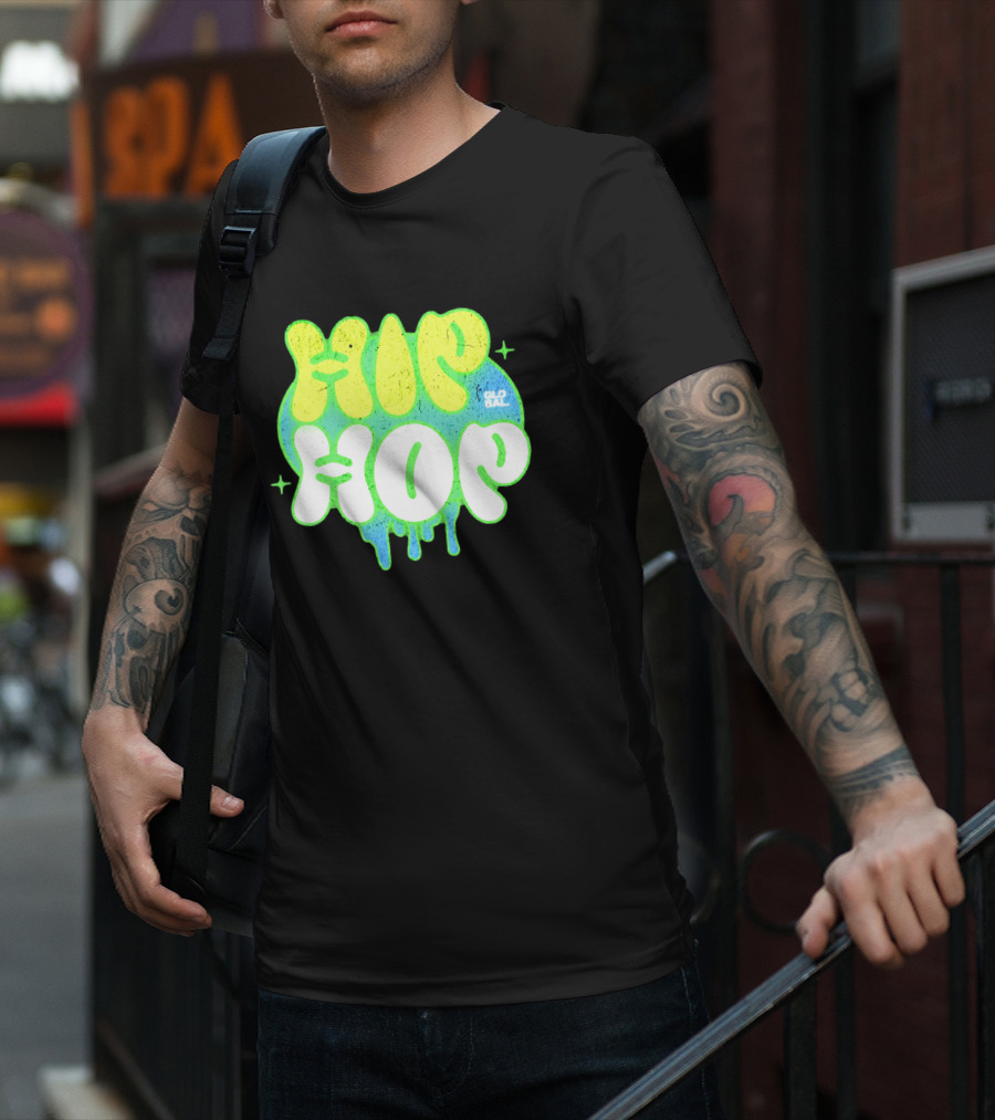 HIP HOP GLOBAL Drip Style Graffiti T-Shirt