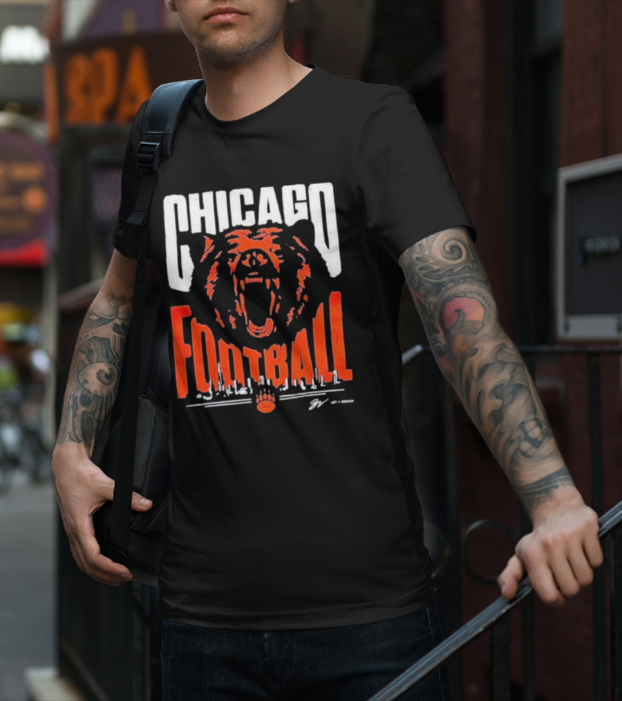 Chicago Football Bear Roar T-Shirt