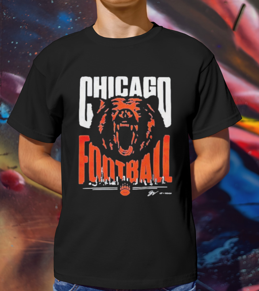 Chicago Football Bear Roar T-Shirt