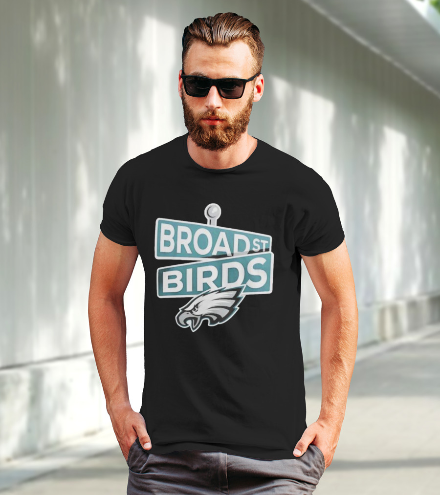 Philadelphia Eagles Broad St Birds Logo NFL Merchandising T-Shirt