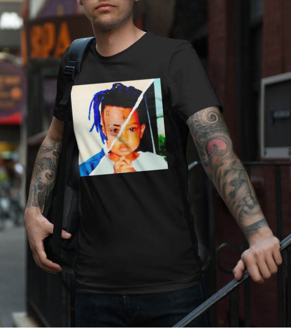 XXXTentacion Rapper Childhood And Adult Portrait Fusion T-Shirt