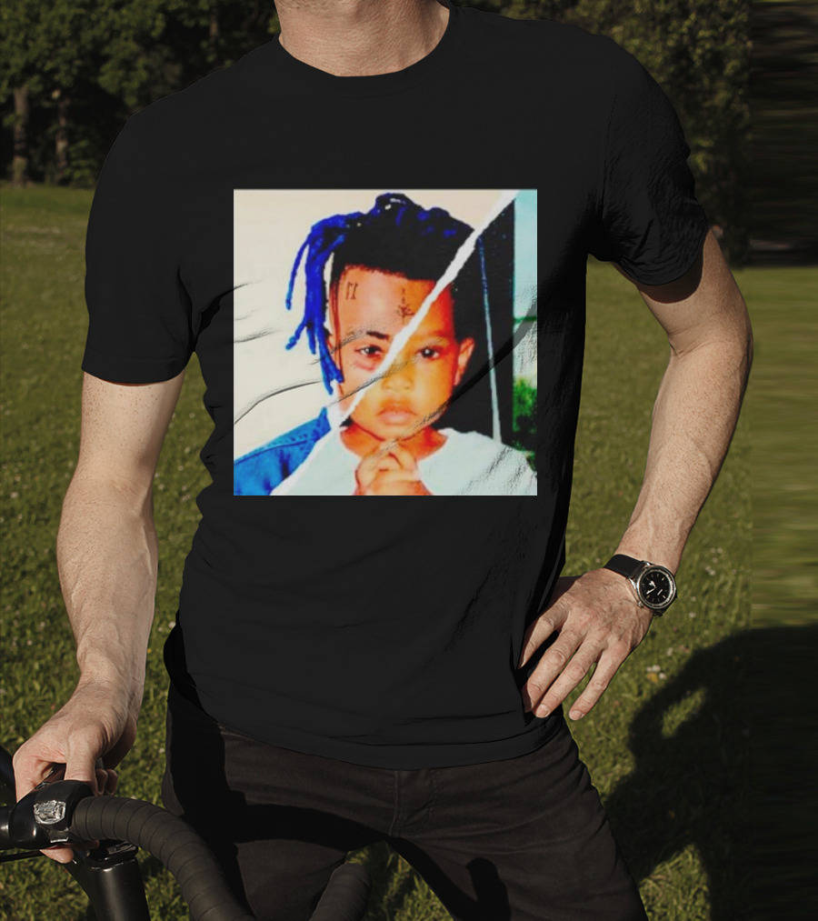 XXXTentacion Rapper Childhood And Adult Portrait Fusion T-Shirt