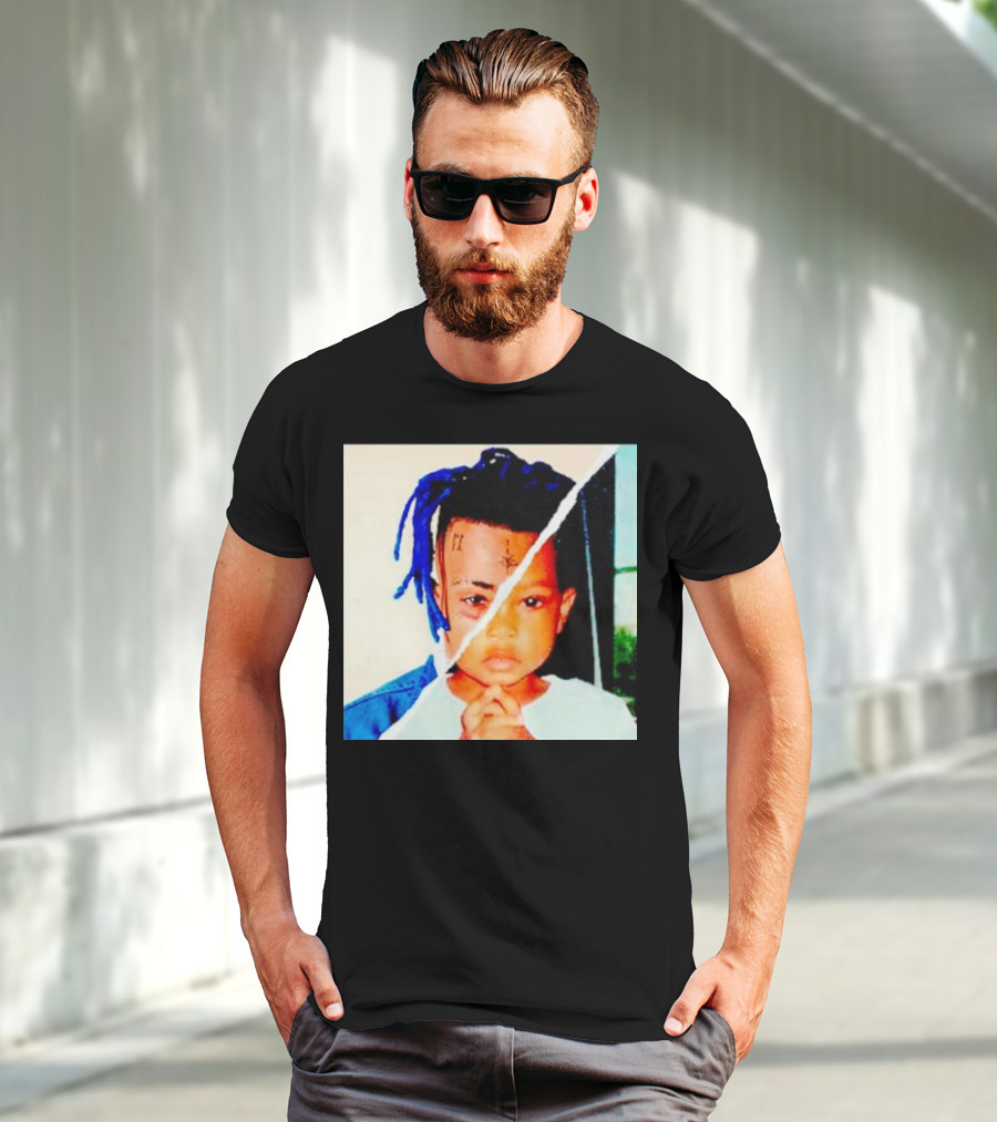 XXXTentacion Rapper Childhood And Adult Portrait Fusion T-Shirt