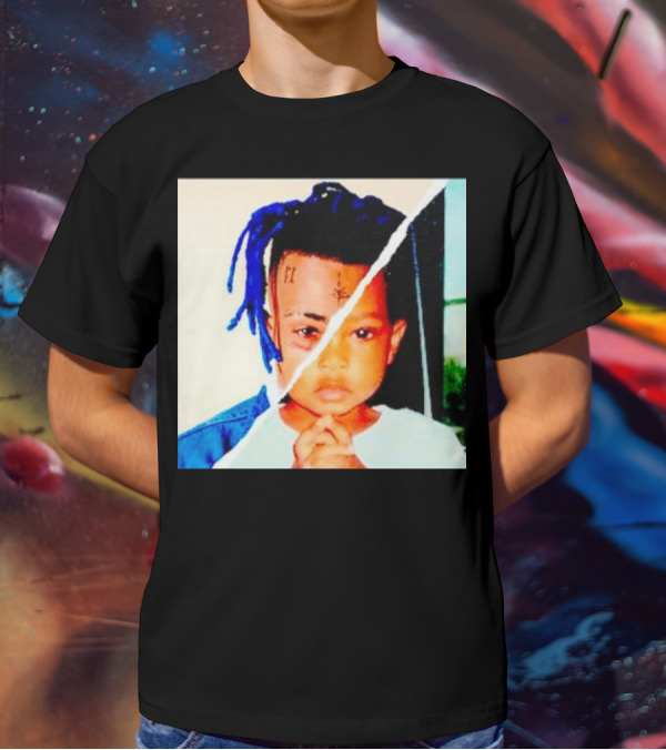 XXXTentacion Rapper Childhood And Adult Portrait Fusion T-Shirt