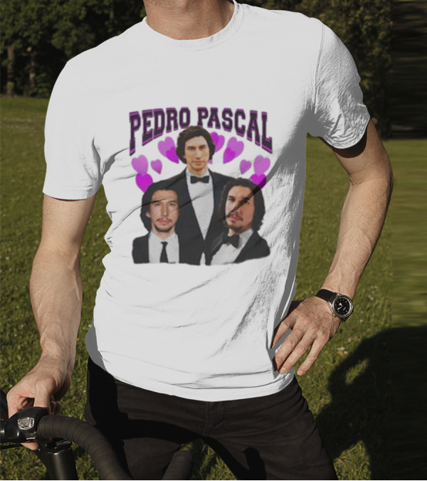 Pedro Pascal Adam Driver Hearts T-Shirt