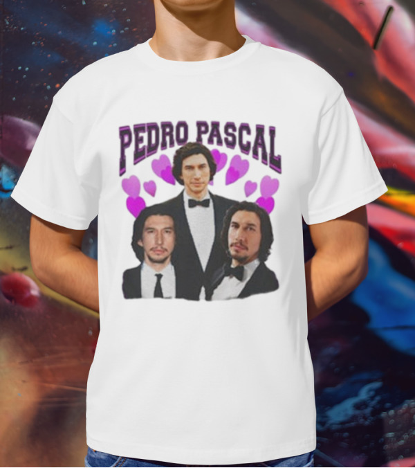 Pedro Pascal Adam Driver Hearts T-Shirt